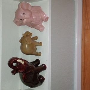 Three Collectable Elephants